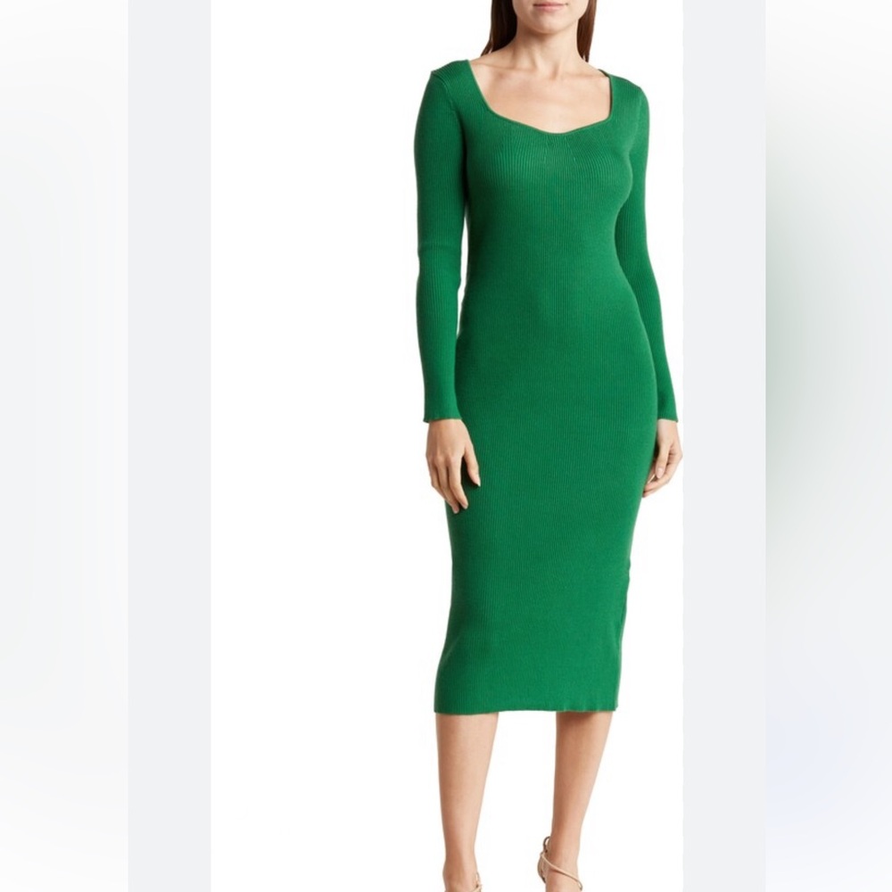AREA STARS Sweetheart longsleeve sweater dress